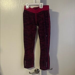 Nike Black and Pink Athletic Leggings